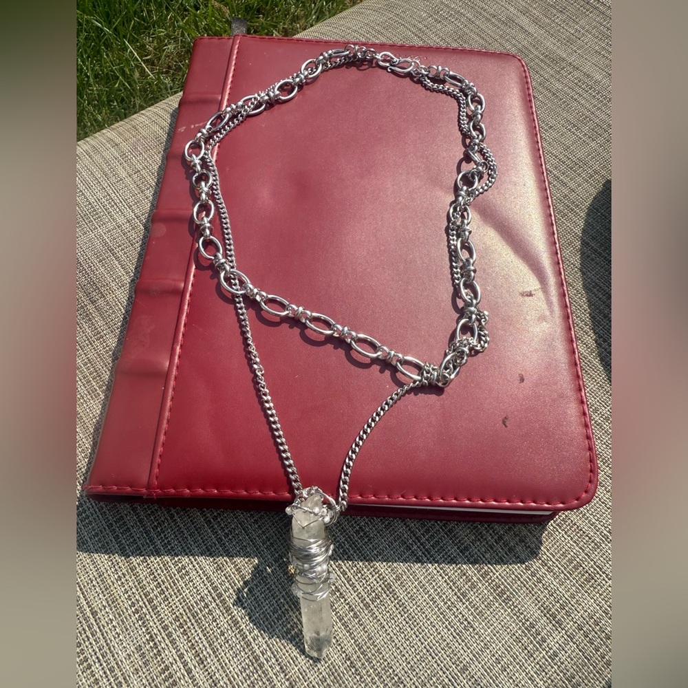 Delicate Weapon- Clear Quartz & Swarovski Stainless Steel Double layered - Picture 5 of 9